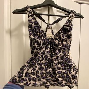 Nicole Miller Size S Leopard print Stylish Summer Top